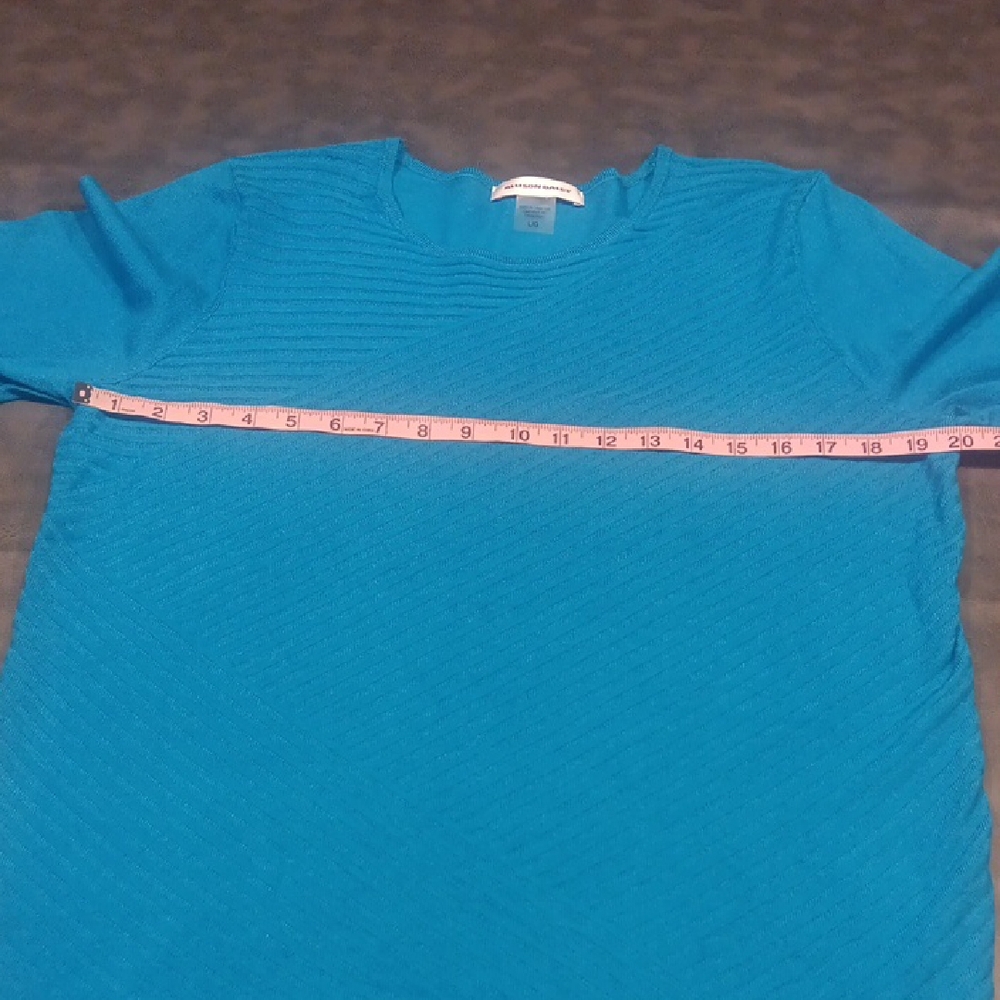 Allison Daley Teal Long Sleeve Top - Picture 10 of 11